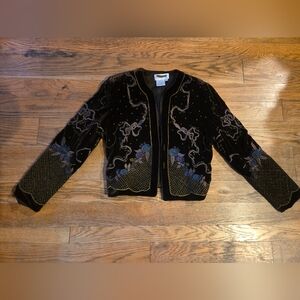Vintage Worth Brown Embroidered Blazer